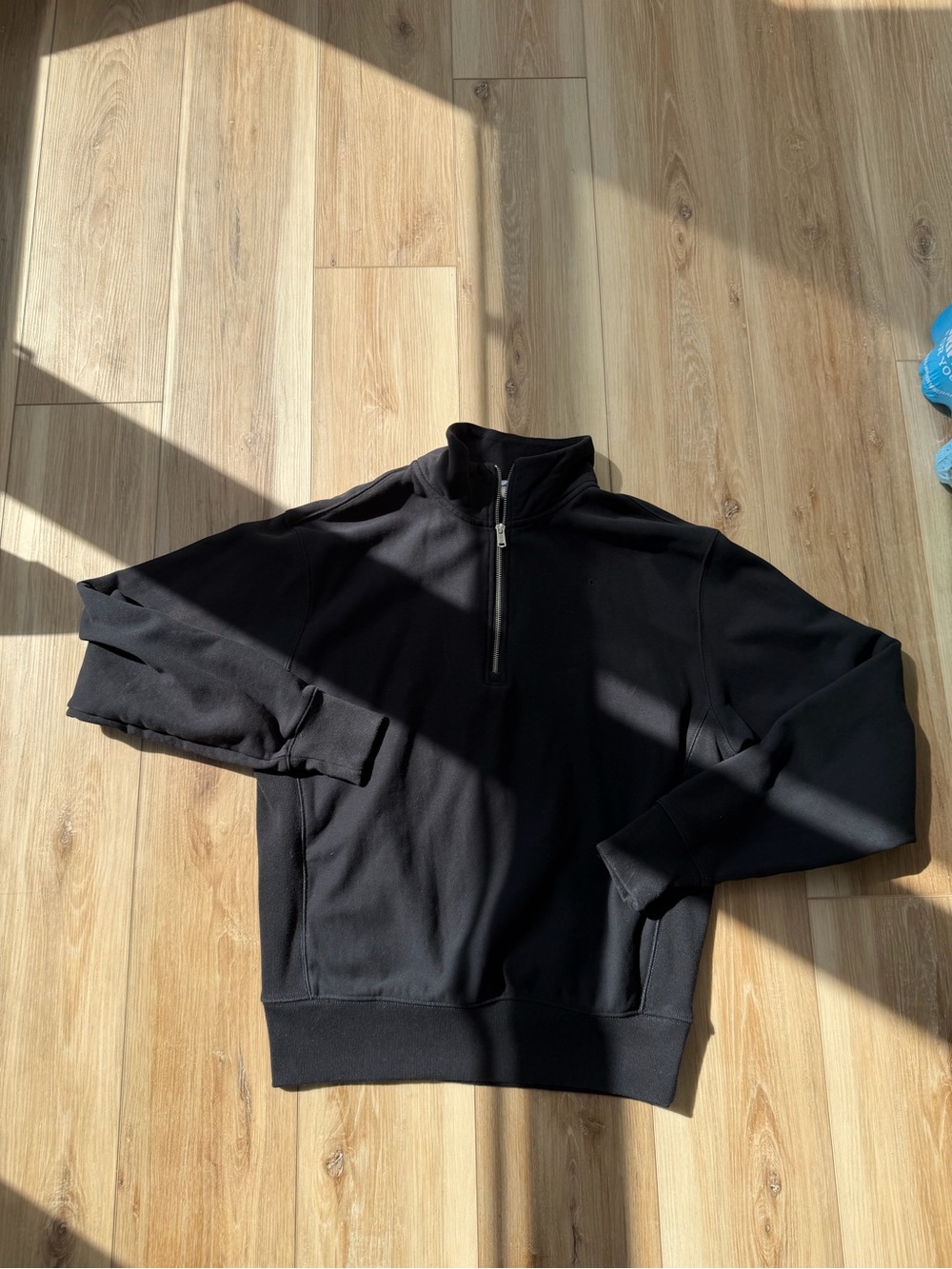 Men's Champion Black Half-Zip Sweater